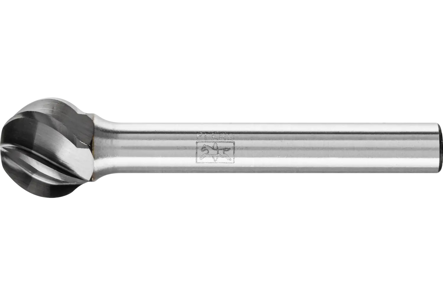 Picture of Pferd HICOAT® Carbide Bur SD-5 Ball Shape ALU Cut 1/2" x 7/16" x 1/4" Shank